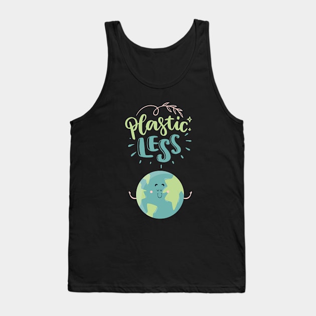 Plastic Less Earth Day 2023 Tank Top by Fun Planet